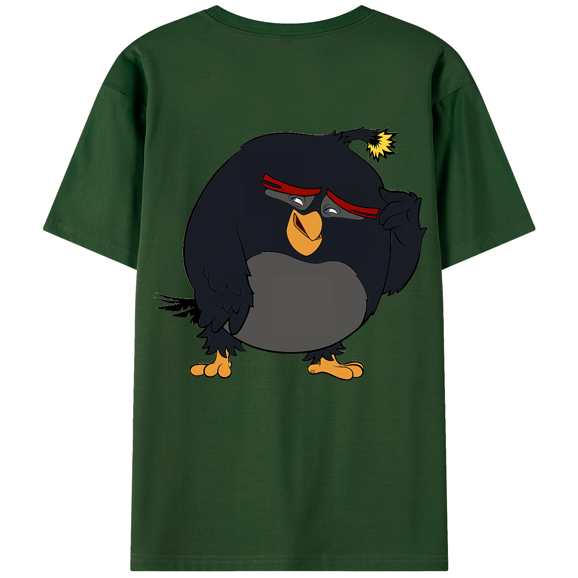 （画像用） Angry Birds アングリーバード 綿100％半袖Tシャツ（背面プリント）